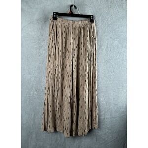 Carly Jean Los Angeles Taupe Wide Leg Drawstring Lounge Pants Medium USA Made